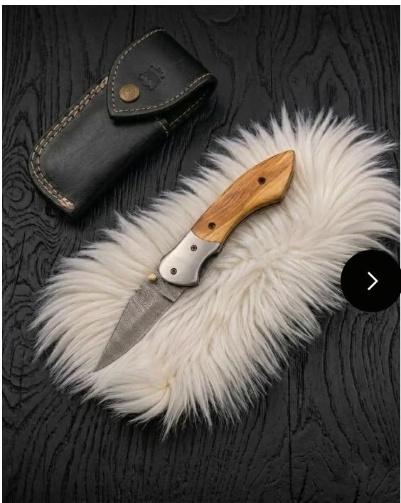 Stag Horn Handle Damascus Steel Knives