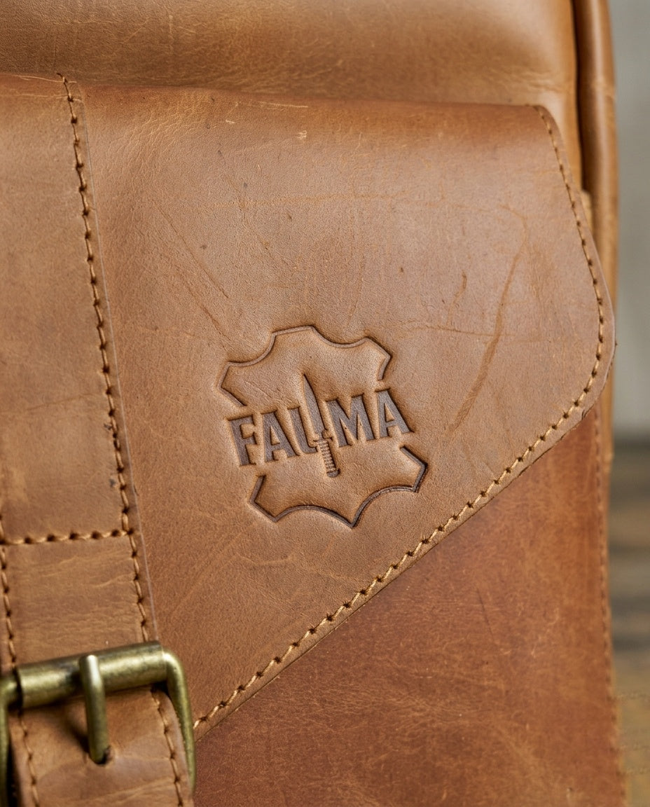 Premium Leather Backpack - Minimalist Everyday Daily Carry & Travel Rucksack