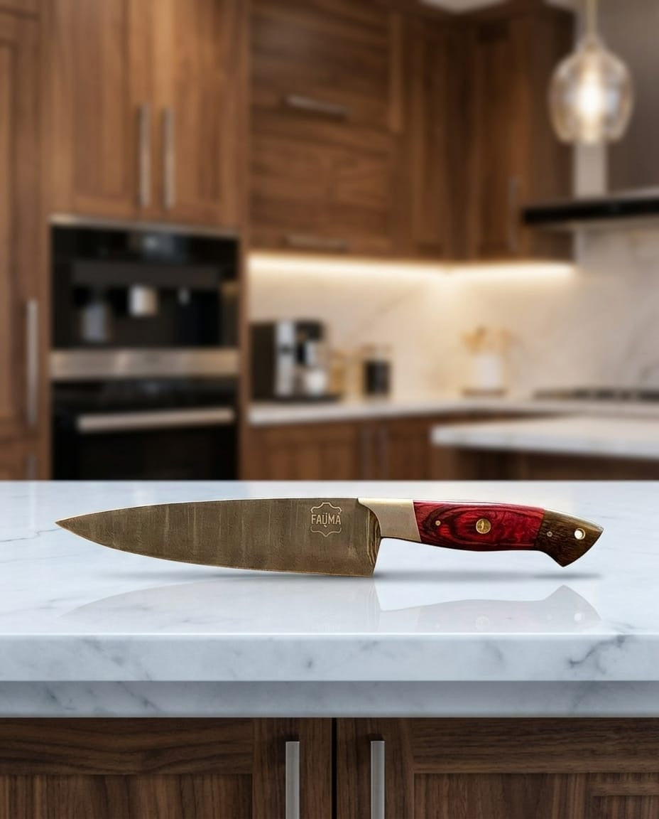 Premium Damascus Steel Chef Knife - Professional Japanese Kitchen Knife with Ergonomic Handle