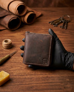 Premium Leather Bifold Wallet - Vintage Multi-Slot Zipper Card Holder & Coin Purse