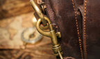 Premium Genuine Leather Crossbody Messenger Bag - Classic Black