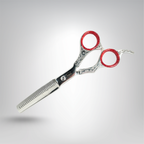 Japanese Stainless Steel Hair Thinning Scissors – 30-Teeth Professional Shears with Engraved Ergonomic Handle