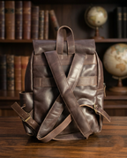 Handcrafted Vintage Genuine Leather Backpack | Minimalist Daily Travel Bag