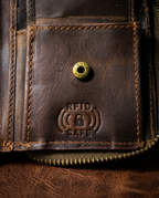 Premium Leather Bifold Wallet - Vintage Multi-Slot Zipper Card Holder & Coin Purse