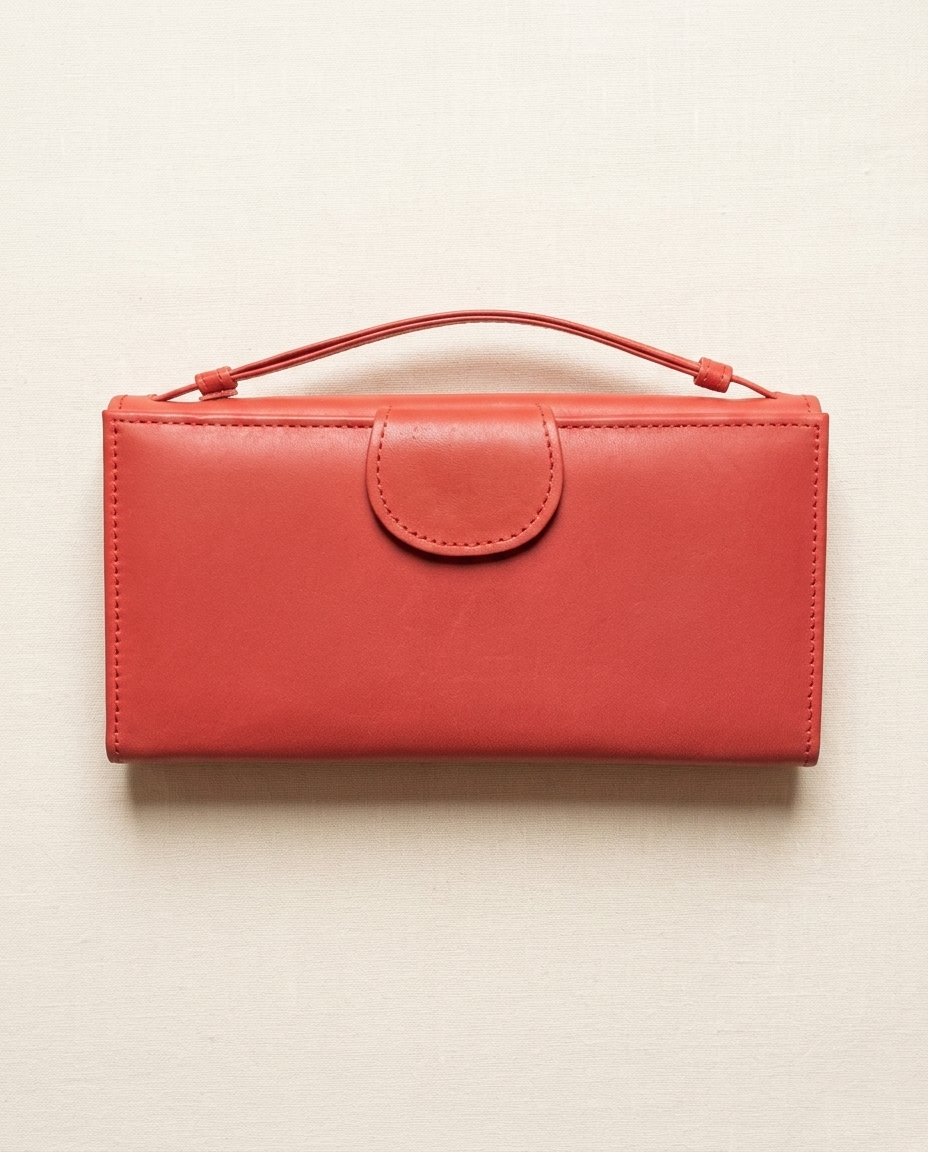 Elegant Leather Ladies Purse - Premium Clutch & Multi-Slot Long Wallet