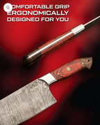 Premium 8-Piece Damascus Steel Culinary Set with Leather Roll Bag or kitchen knifes set