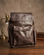 Handcrafted Vintage Genuine Leather Backpack | Minimalist Daily Travel Bag