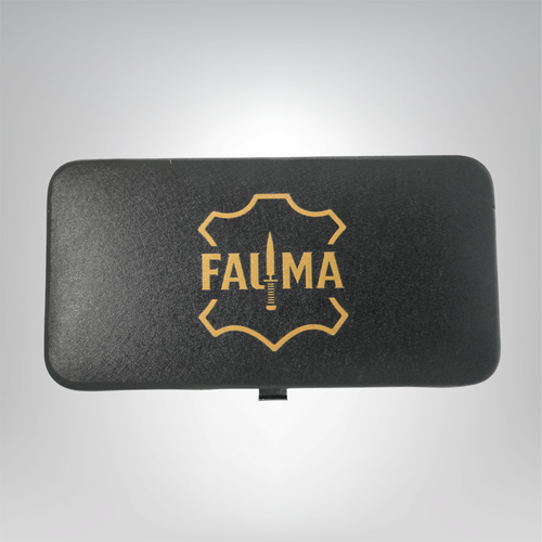 Fauma Premium 7-Piece Professional Manicure & Grooming Kit – Matte Black Stainless Steel with Luxury Leather Case
