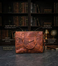 Heritage Vintage Leather Laptop Bag – Rugged Messenger Briefcase for Men