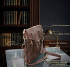 Heritage Vintage Leather Laptop Bag – Rugged Messenger Briefcase for Men