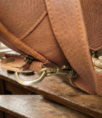 Premium Genuine Leather Crossbody Messenger Bag - Classic Black